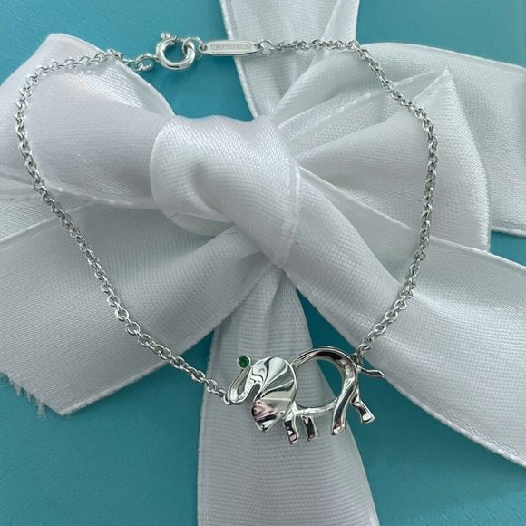 RARE, NEW! Tiffany & Co. Sterling Silver Call of the Wild Elephant Bracelet - Picture 5 of 7